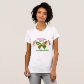 AUTISME BEWUSTMAAND APRIL Puzzle Butterfly T-shirt (Voorkant volledig)