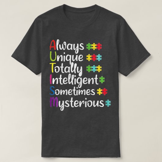 Autisme-bewustmaking Acceptatie is niet goed genoe T-shirt (Design voorkant)