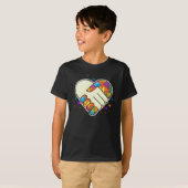 Autisme Bewustmaking Harde puzzelstukjes Valentijn T-shirt (Voorkant volledig)