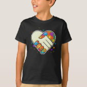Autisme Bewustmaking Harde puzzelstukjes Valentijn T-shirt (Voorkant)