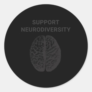 Autisme Bewustmaking Neurodiversiteit ondersteunen Ronde Sticker