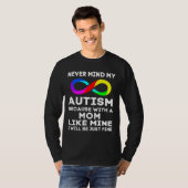 Autisme Bewustmaking Puzzle Piece Rainbow Infinity T-shirt (Voorkant volledig)