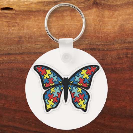 AUTISME BEWUSTMAKING SLEUTELHANGER (Voorkant)