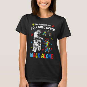 Autisme - Bewustmaking u zult Loop nooit alleen st T-shirt