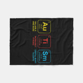 Autisme Bewustmaking Vrouwen Mannen Kinder element Fleece Deken (Voorkant (Horizontaal))