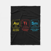 Autisme Bewustmaking Vrouwen Mannen Kinder element Fleece Deken (Voorkant)