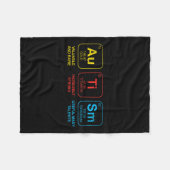 Autisme Bewustmaking Vrouwen Mannen Kinder element Fleece Deken (Voorkant (Horizontaal))