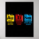 Autisme Bewustmaking Vrouwen Mannen Kinder element Poster (Voorkant)