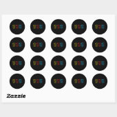 Autisme Bewustmaking Vrouwen Mannen Kinder element Ronde Sticker (Vel)