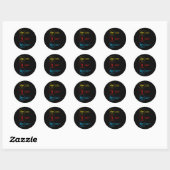 Autisme Bewustmaking Vrouwen Mannen Kinder element Ronde Sticker (Vel)
