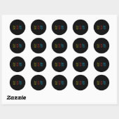 Autisme Bewustmaking Vrouwen Mannen Kinder element Ronde Sticker (Vel)