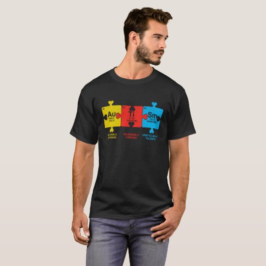 Autisme Bewustmaking Vrouwen Mannen Kinder element T-shirt (Voorkant volledig)