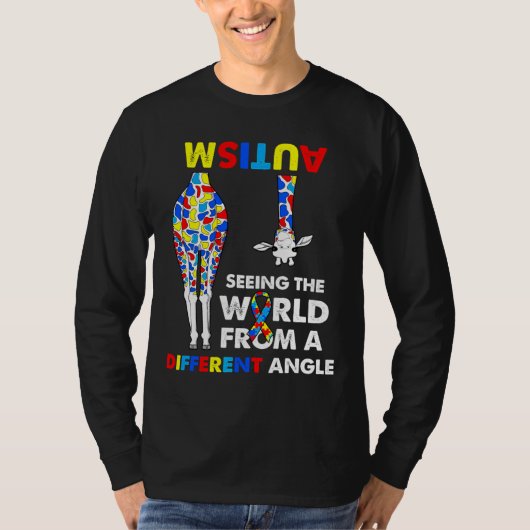 Autisme Bewustmaking Zie World Different Angle Gir T-shirt (Voorkant)