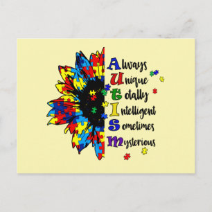 Autisme-bewustmakingsbloem Briefkaart