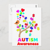 Autisme-bewustmakingsboom Briefkaart (Voorkant / Achterkant)