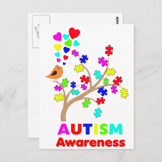 Autisme-bewustmakingsboom Briefkaart (Voorkant / Achterkant)