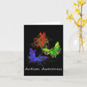 Autisme-bewustmakingsbutterflies zonder puzzelstuk kaart (Gele Bloem)