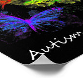 Autisme-bewustmakingsbutterflies zonder puzzelstuk poster (Hoek)