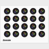 Autisme-bewustmakingsbutterflies zonder puzzelstuk ronde sticker (Vel)