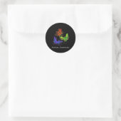 Autisme-bewustmakingsbutterflies zonder puzzelstuk ronde sticker (Tas)
