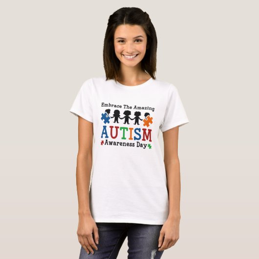 Autisme-bewustmakingsdag T-shirt (Voorkant volledig)