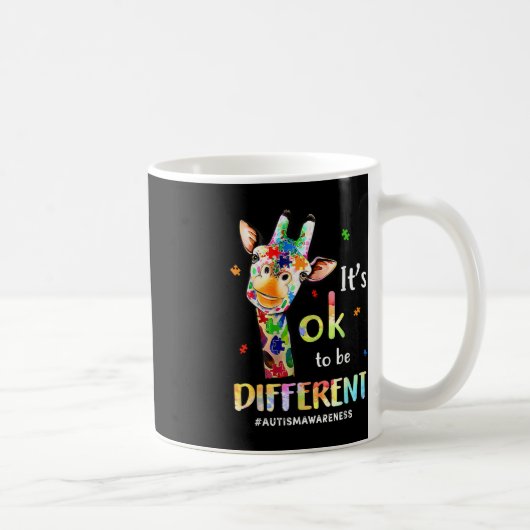 Autisme Bewustmakingsdier Het is oké om te worden Koffiemok (Rechts)