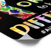 Autisme Bewustmakingsdier Het is oké om te worden Poster (Hoek)