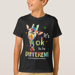 Autisme Bewustmakingsdier Het is oké om te worden T-shirt