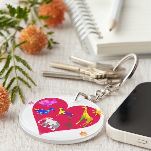 Autisme-bewustmakingsdieren Sleutelhanger (Voorkant Rechts)