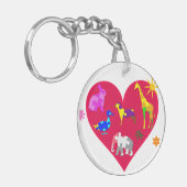 Autisme-bewustmakingsdieren Sleutelhanger (Voorkant Links)