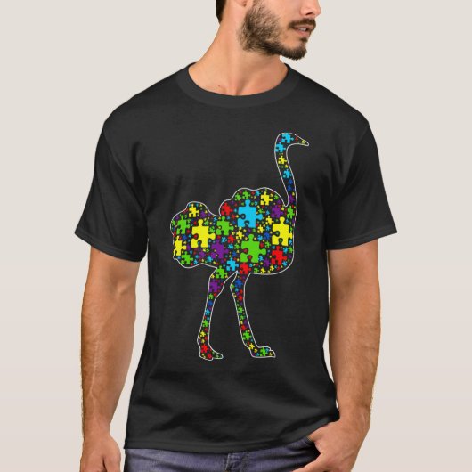 Autisme Bewustmakingsdieren van het puzzelstuk T-shirt (Voorkant)