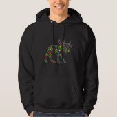 Autisme Bewustmakingskoe Stomme puzzelstukdieren S Hoodie (Voorkant)