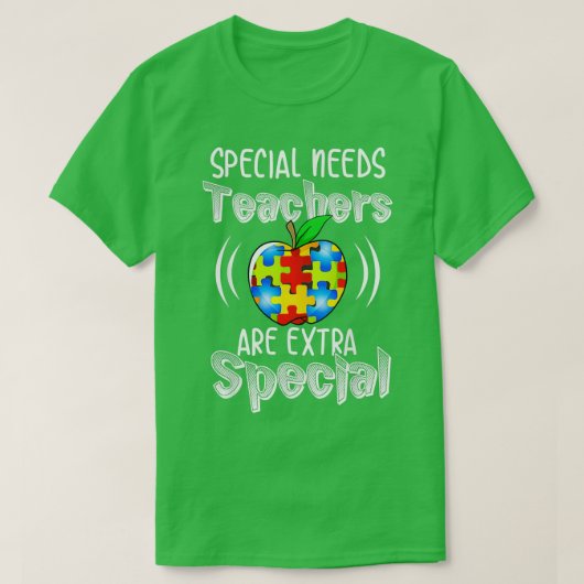 Autisme Bewustmakingskunst Cute Autism Teachers Sp T-shirt (Design voorkant)