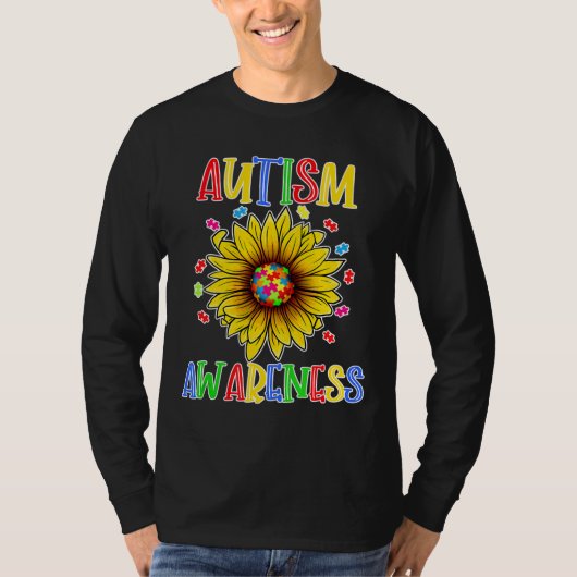 Autisme-bewustmakingsmaand puzzelstukautisme t-shirt (Voorkant)
