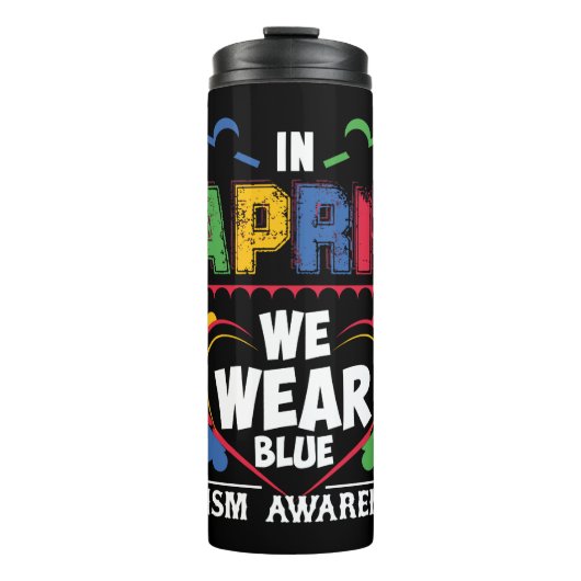 Autisme-bewustmakingsmaand Thermosbeker (Voorkant)