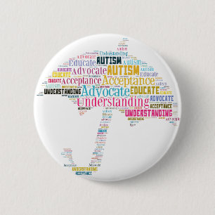 Autisme-bewustmakingsproducten Ronde Button 5,7 Cm