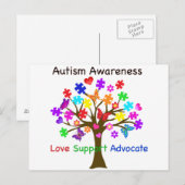 Autisme-bewustmakingsstructuur Briefkaart (Voorkant / Achterkant)