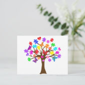 Autisme-bewustmakingsstructuur Briefkaart (Staand voorkant)