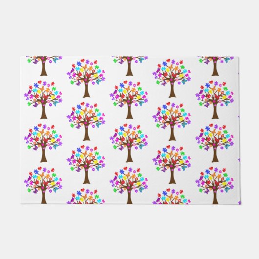 Autisme-bewustmakingsstructuur Deurmat (Voorkant)