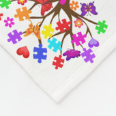 Autisme-bewustmakingsstructuur Fleece Deken (Hoek)