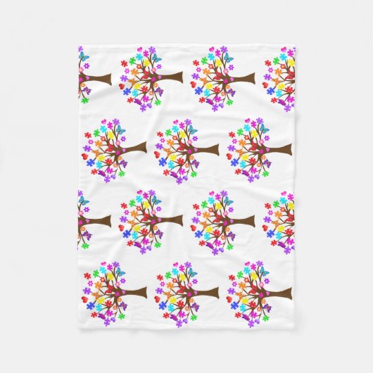 Autisme-bewustmakingsstructuur Fleece Deken (Voorkant)