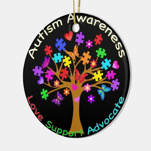 Autisme-bewustmakingsstructuur Keramisch Ornament (Links)