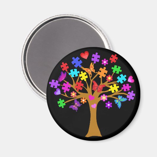 Autisme-bewustmakingsstructuur Magneet (Voorkant / Achterkant)