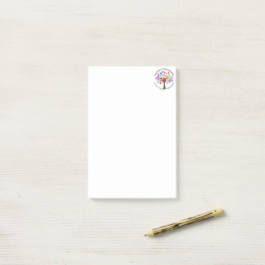 Autisme-bewustmakingsstructuur Post-it® Notes (Op bureau)