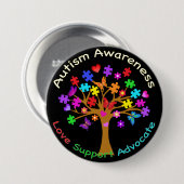 Autisme-bewustmakingsstructuur Ronde Button 7,6 Cm (Voorkant /achterkant)