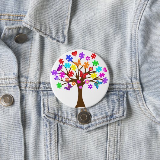 Autisme-bewustmakingsstructuur Ronde Button 7,6 Cm (In situ)