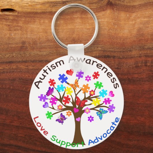 Autisme-bewustmakingsstructuur Sleutelhanger (Voorkant)