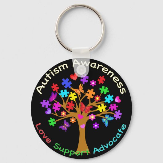 Autisme-bewustmakingsstructuur Sleutelhanger (Voorkant)