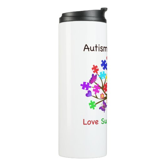 Autisme-bewustmakingsstructuur Thermosbeker (Gedraaid links)