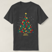 Autisme Bewustmam Kerstboom Autisme Kerstmis C T-shirt (Design voorkant)